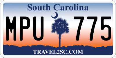SC license plate MPU775