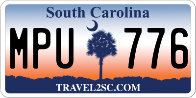 SC license plate MPU776