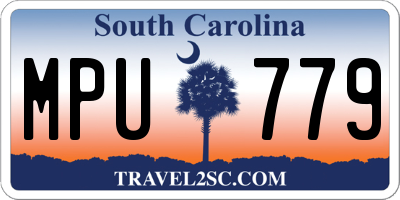 SC license plate MPU779