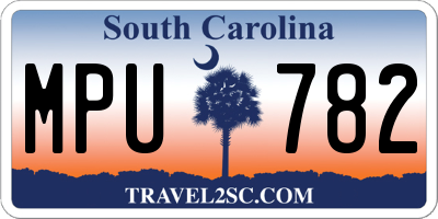 SC license plate MPU782