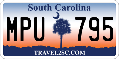 SC license plate MPU795