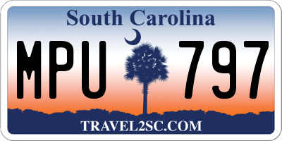 SC license plate MPU797