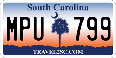 SC license plate MPU799