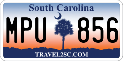 SC license plate MPU856