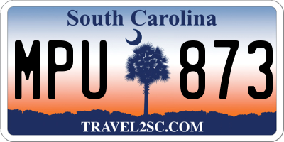 SC license plate MPU873