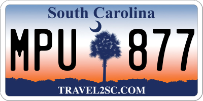 SC license plate MPU877
