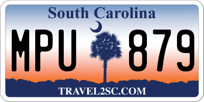 SC license plate MPU879