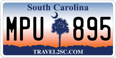 SC license plate MPU895