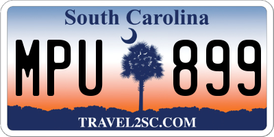 SC license plate MPU899