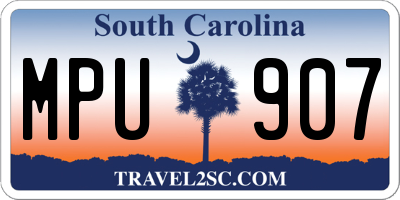 SC license plate MPU907