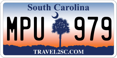 SC license plate MPU979