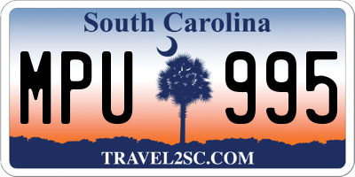 SC license plate MPU995