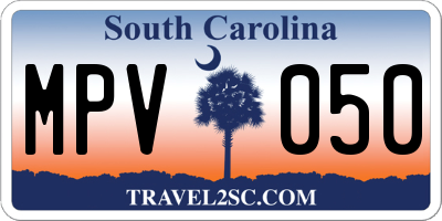SC license plate MPV050