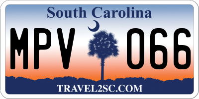 SC license plate MPV066