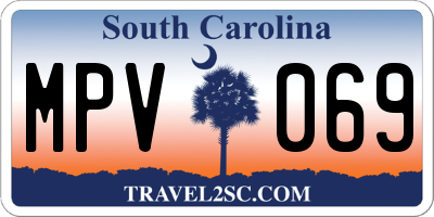 SC license plate MPV069