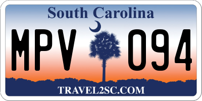 SC license plate MPV094