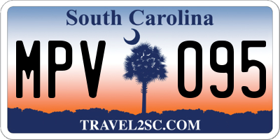 SC license plate MPV095