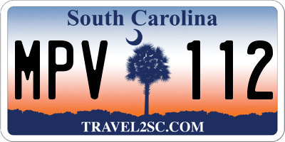 SC license plate MPV112