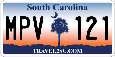 SC license plate MPV121