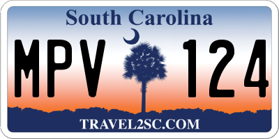 SC license plate MPV124