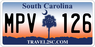SC license plate MPV126