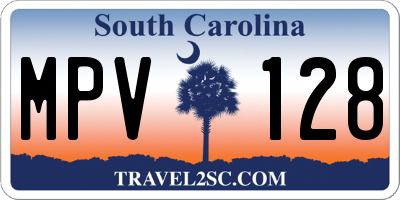 SC license plate MPV128