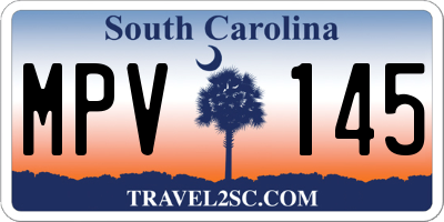 SC license plate MPV145