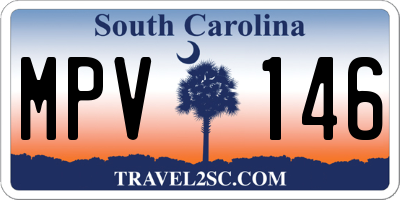 SC license plate MPV146
