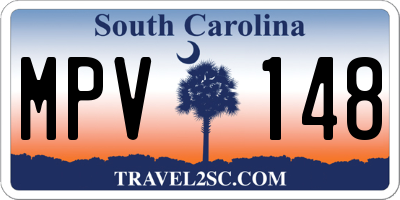 SC license plate MPV148