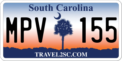 SC license plate MPV155