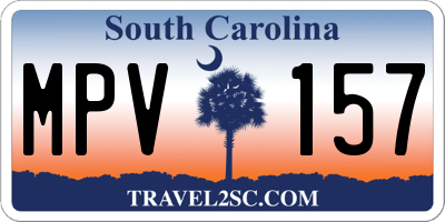 SC license plate MPV157