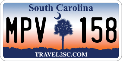 SC license plate MPV158