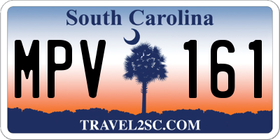 SC license plate MPV161