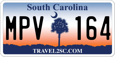 SC license plate MPV164