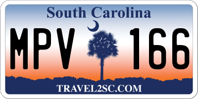 SC license plate MPV166