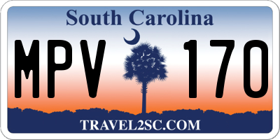 SC license plate MPV170
