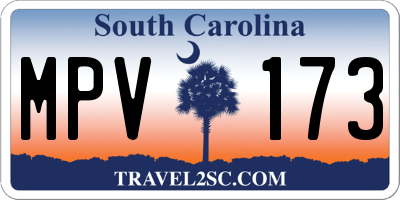 SC license plate MPV173