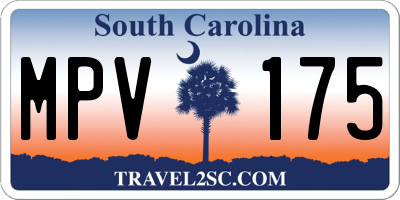 SC license plate MPV175