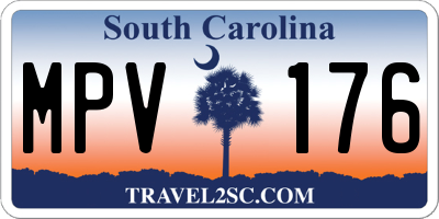 SC license plate MPV176