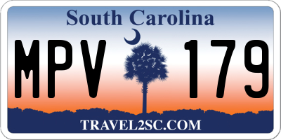 SC license plate MPV179