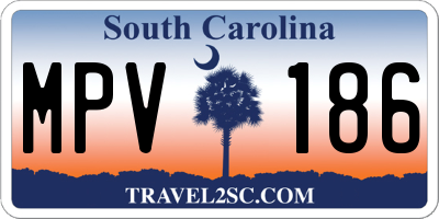 SC license plate MPV186