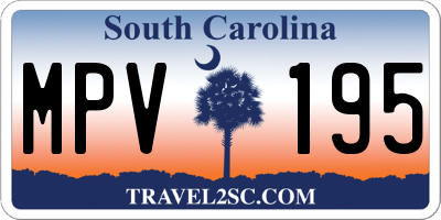 SC license plate MPV195