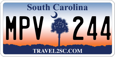 SC license plate MPV244