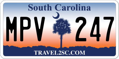 SC license plate MPV247