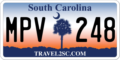 SC license plate MPV248