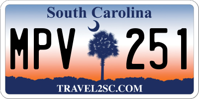 SC license plate MPV251