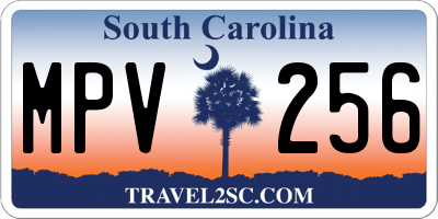SC license plate MPV256