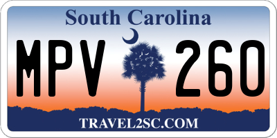 SC license plate MPV260