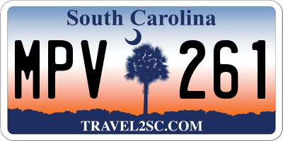SC license plate MPV261