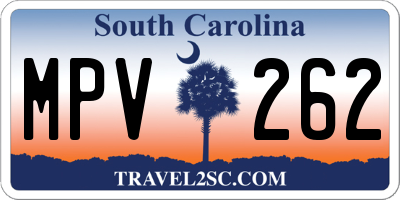 SC license plate MPV262
